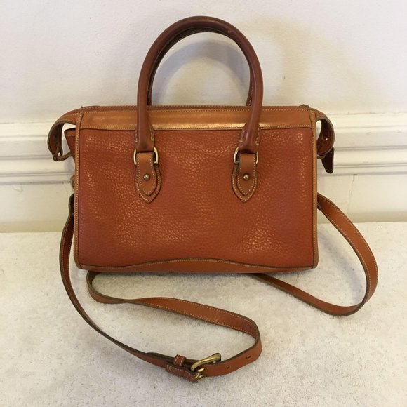 VINTAGE Dooney & Bourke British Tan Satchel Bag - Picture 7 of 12